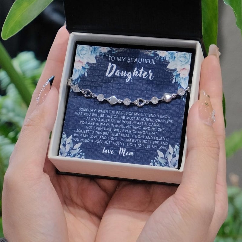 CALLA DECORGIFTS To My Daughter Bracelet From Mom And Dad With Heartfelt Message & Elegant Box, Valentines Gifts For Daughter, Jewelry Gift For Daughter From Mother and Father On Birthday, Graduation - Image 4